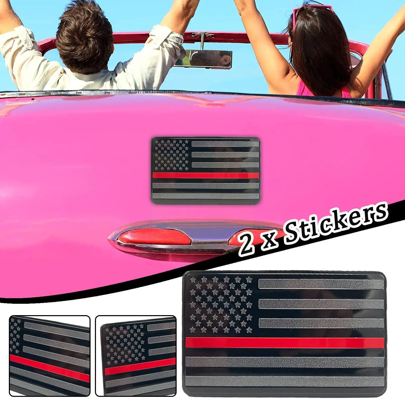 1 Pora 3D Amerikos JAV Vėliava Automobilio Emblema Lipdukai Storio Akrilo Transporto priemonės Taktinis karo Ženklelis Lipdukas Automobilių Sunkvežimių Aukštos G F8X4