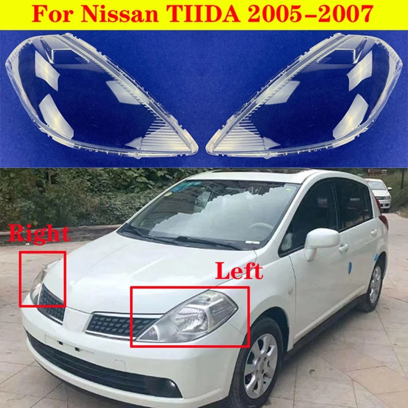 1 Pora Automobilių Priekinių Žibintų Objektyvo Dangtelis priekinių Žibintų Lempos Korpuso Reikmenys Nissan TIIDA 2005-2007 m.