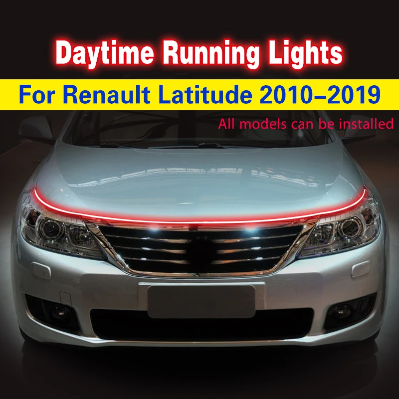 1pcs Už Renault Latitude 2010~2019 DRL Automobilio 12V LED Dienos Veikia Šviesos Vandeniui Lankstus Dekoratyvinis Atmosfera Lempos DRL