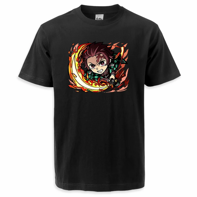 2022 M. Vasarą Mens Demon Slayer T Shirts, Japonijos Anime Tanjirou Kimetsu Nr. Yaiba Medvilnės Marškinėlius Apvalios Kaklo Viršūnes Mados Tees