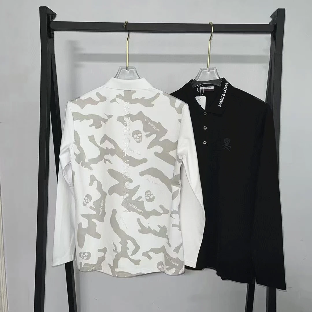 2023 Pavasarį ir Rudenį naujų golfo drabužiai, vyriški ilgomis rankovėmis marškinėliai atvartas, POLO marškinėliai, Golfo vyrų paprastas lauko Sporto striukė