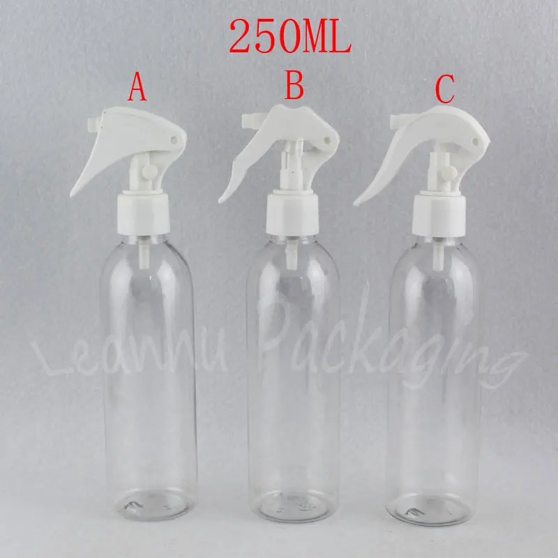 250ML Skaidrios, Apvalios Pečių Plastikinio Butelio , 250CC Tonerio / Vandens Pakuotė Butelis , Tuščias Kosmetikos Pakuotę ( 20 VNT/Lot )