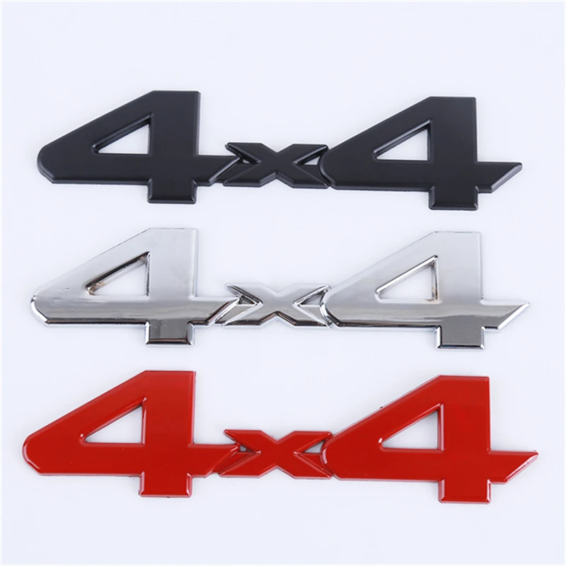 3D 4x4 Logotipas Ženklelis Automobilių Lipdukas Logotipo Lipdukas Juoda, Sidabro