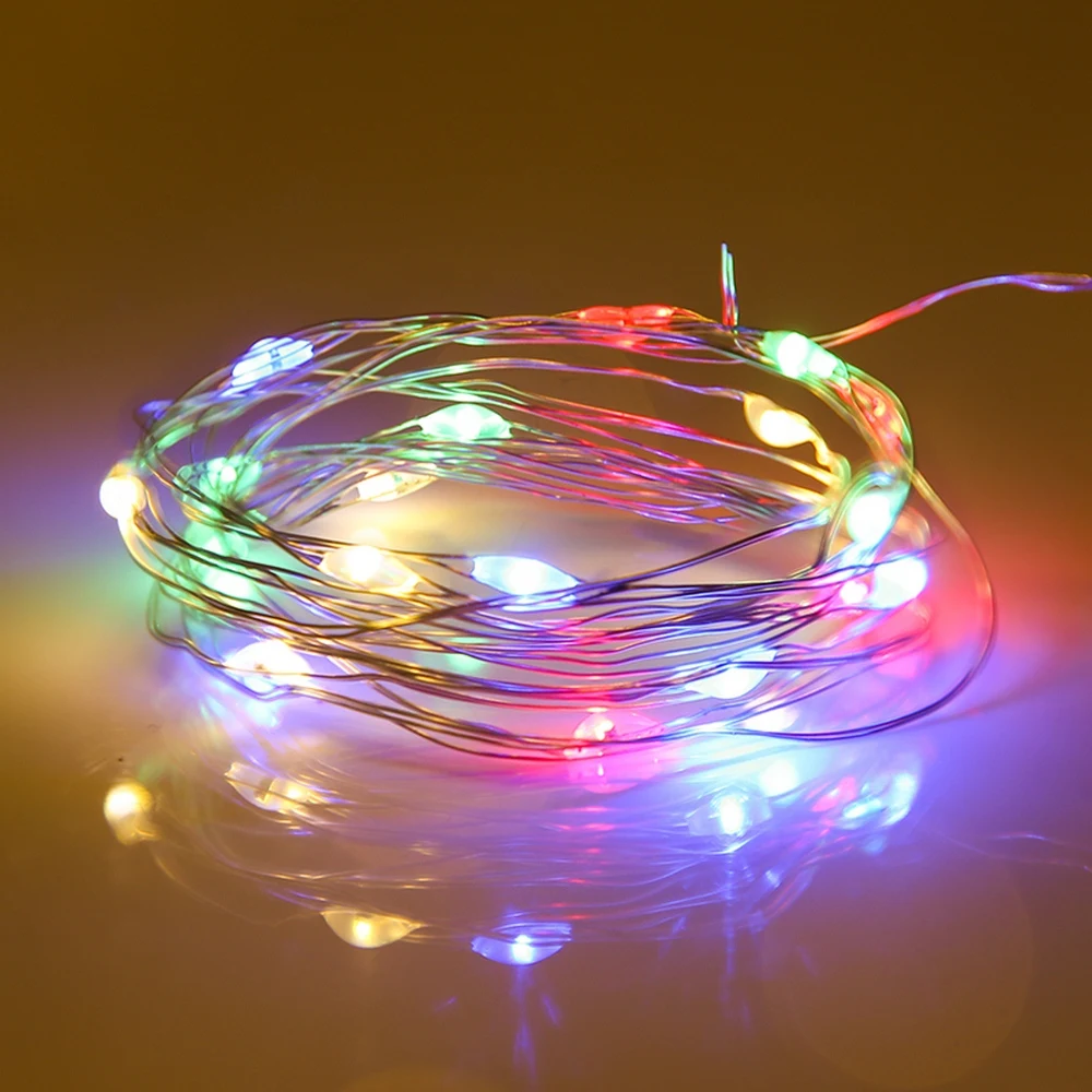 4Color LED Pasakų String Žibintai USB Girliandą Užuolaidų Šviesos Lempa Vestuvių, Valentino Dienos, Kalėdiniai Papuošalai
