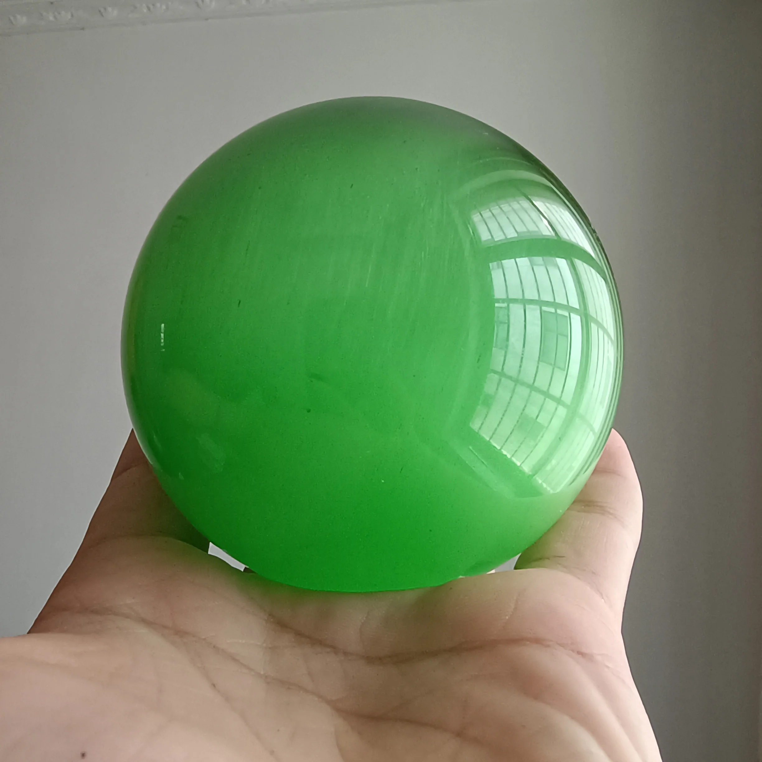 8cm 1pc Natūralūs kristalai azijos kvarcas, žalias katės akis crystal ball sferoje gydymo reiki akmens namų puošybai