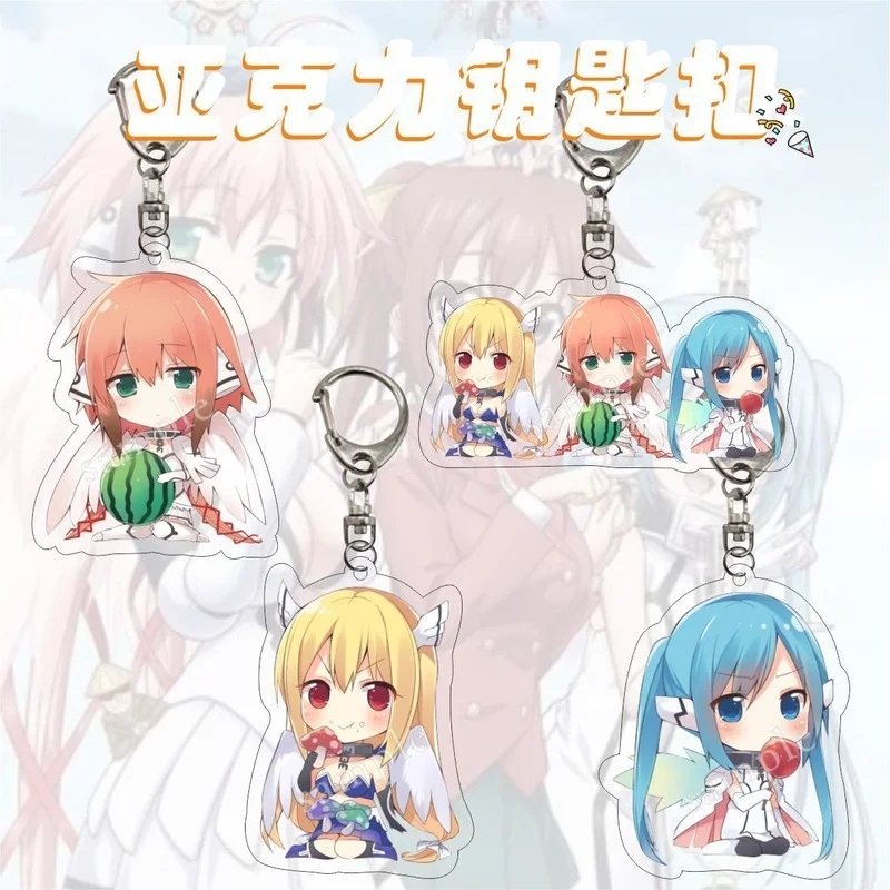Anime KeyChain Moterų Sora No Otoshimono Key Chain Vyrų Nimfa, Raktų Žiedas Akrilo Automobilių paketų prižiūrėtojų raktinę Šalies Pakabukas Japonija Cos Mergaitėms Dovanų
