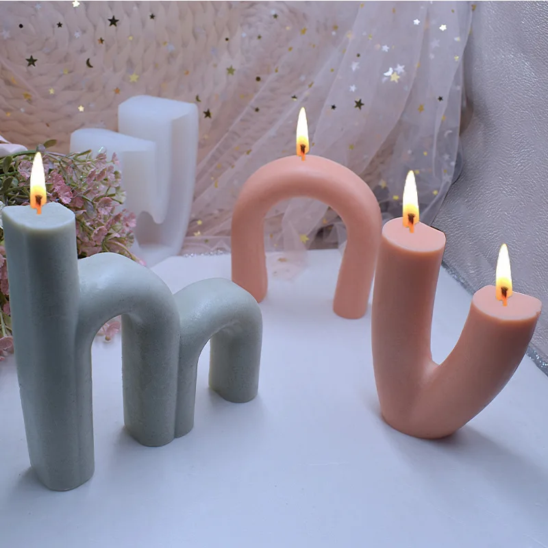 Aromaterapija Žvakės Silikono Formos 3D Geometrinis Netaisyklingos Formos Žvakių Liejimo formos Rankų darbo 