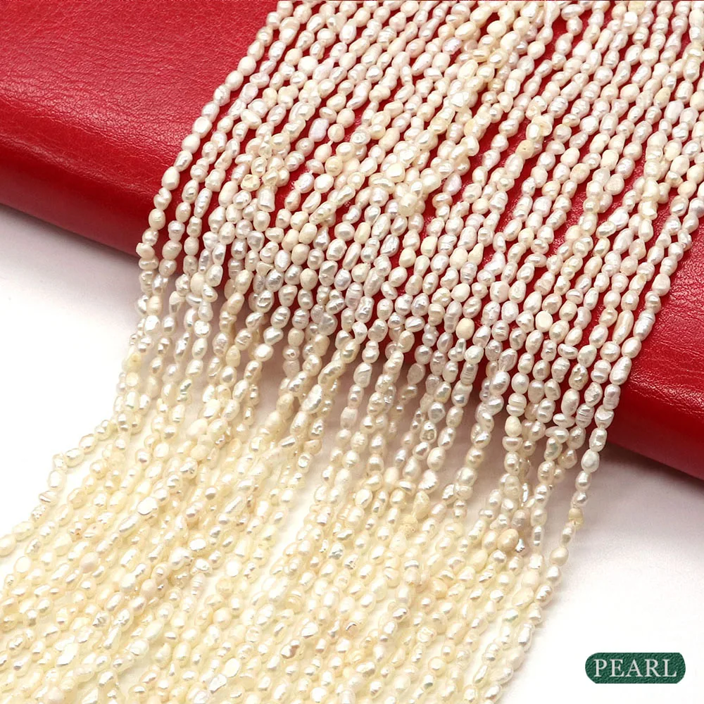 Aukštos kokybės ryžių formos perforuoti prarasti karoliukų, natūralių gėlavandenių perlų karoliukus, priėmimo papuošalai 