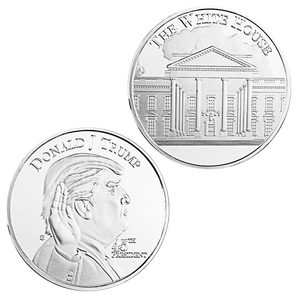 Baltieji Rūmai Kolekcinė Sidabro Padengtą Suvenyrų 45 Pirmininkas, Jungtinės amerikos valstijos Donald Trump Ne valiuta Proginės Monetos
