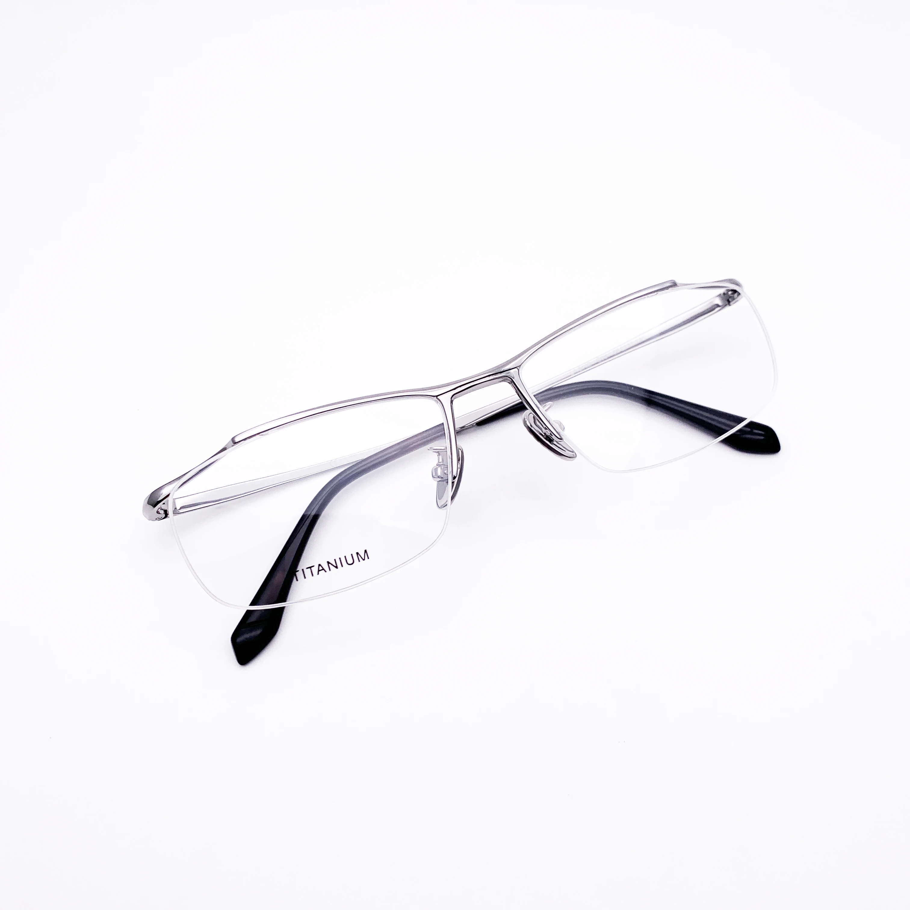 Belight Optinis Japonijos Dizaino Paprasta Linija Gryno Titano Pusė Taškus Rėmo Vyrų Recepto, Pusiau Akiniai Akiniai LA6102