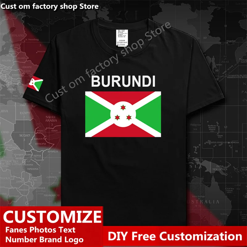 Burundis Burundžio Medvilnės marškinėliai Užsakymą Džersio 