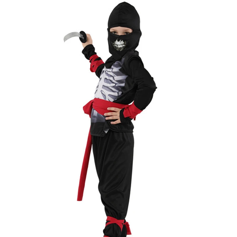 Cosplay Skeletas Ninja Drabužių Cosplay Halloween Carnival Šalis Naujųjų Metų Festivalis Kostiumas Veiklos Berniukas Kaukė Diržo Galvos Apdangalai