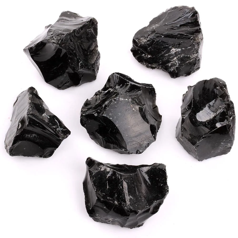 DS Natūralių Obsidianas Kvarco Kristalo Šiurkštus Akmens Mineralų Pavyzdys Reiki Gydymo Akmuo Kristalas Namų Puošybai