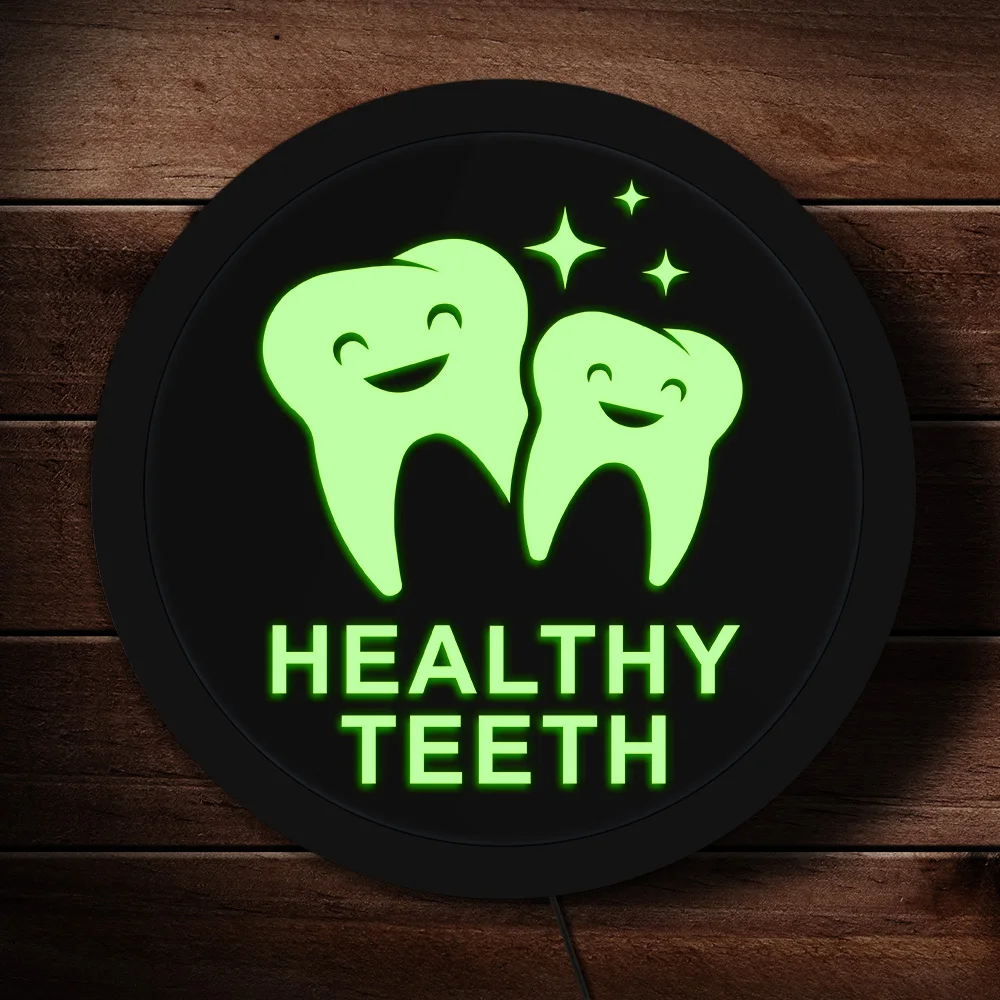 Dantų Priežiūros Sveikus Dantis, LED Apšvietimas, Kabo Ženklas, Odontologijos Klinikos Atidarymo Verslo Pasirašyti Stomatologic Stomatologas Spalvinga Sienų apšvietimo