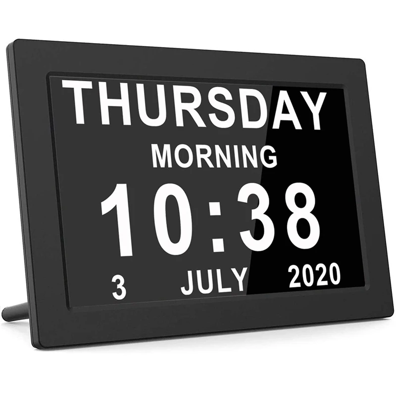 Demencija Laikrodžiai,Kalendorius, Laikrodis,Skaitmeninis Laikrodis su didele Skaitmenų Ekranas,Laikrodis-Žadintuvas su HD Skaitmeninis Foto Rėmelis,UK Plug