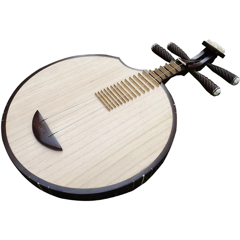 FLOFAIR Ebony Pekino Operos xipi Erhuang liaudies muzikos Yueqin muzikos instrumentas, žurnale spalvos medienos grūdų žingsniu inkrustacijos su metal HM-04