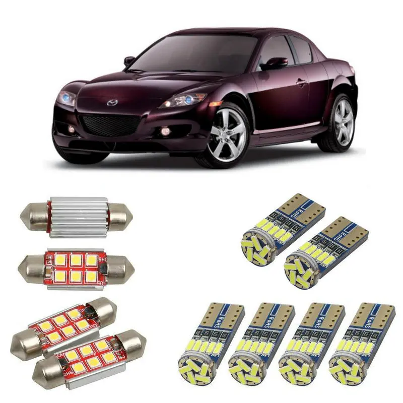 Interjero led Automobilių žibintai Mazda rx8 se fe visureigis lemputės automobiliams Licenciją Plokštelės Šviesos 8pc