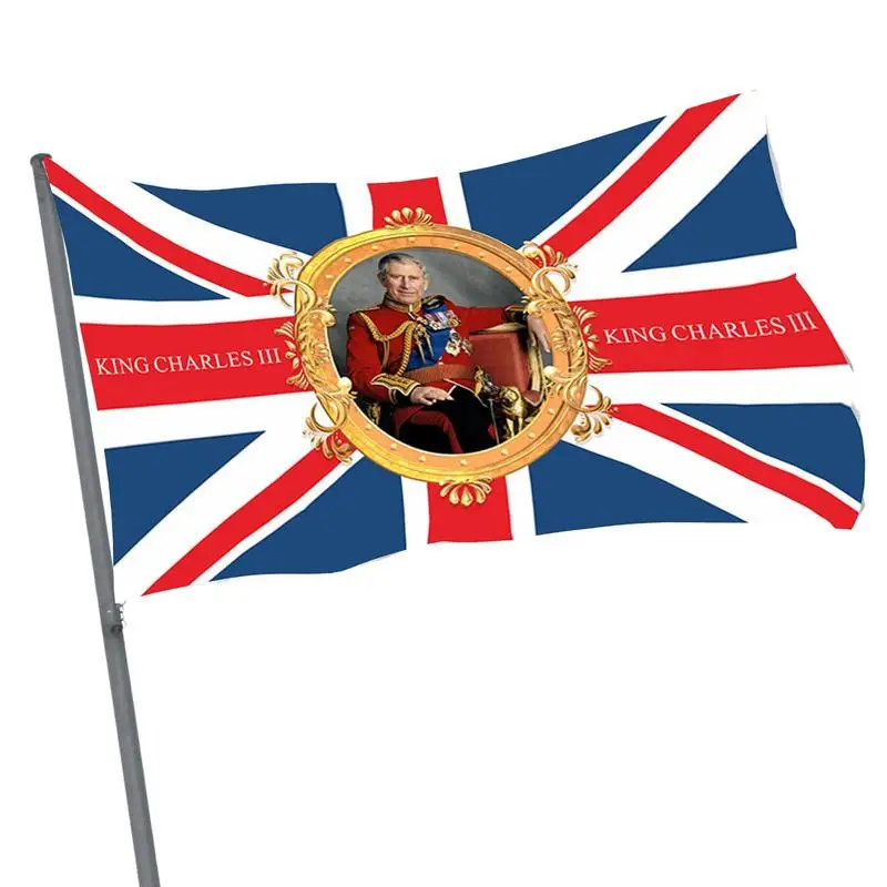 King Charles Sąjungos Jack Vėliavos 90x150cm Jungtinės Karalystės Karalius Karolis III Karaliaus Sodo Britų Vėliavos Tėvynės Apdailos Karalius