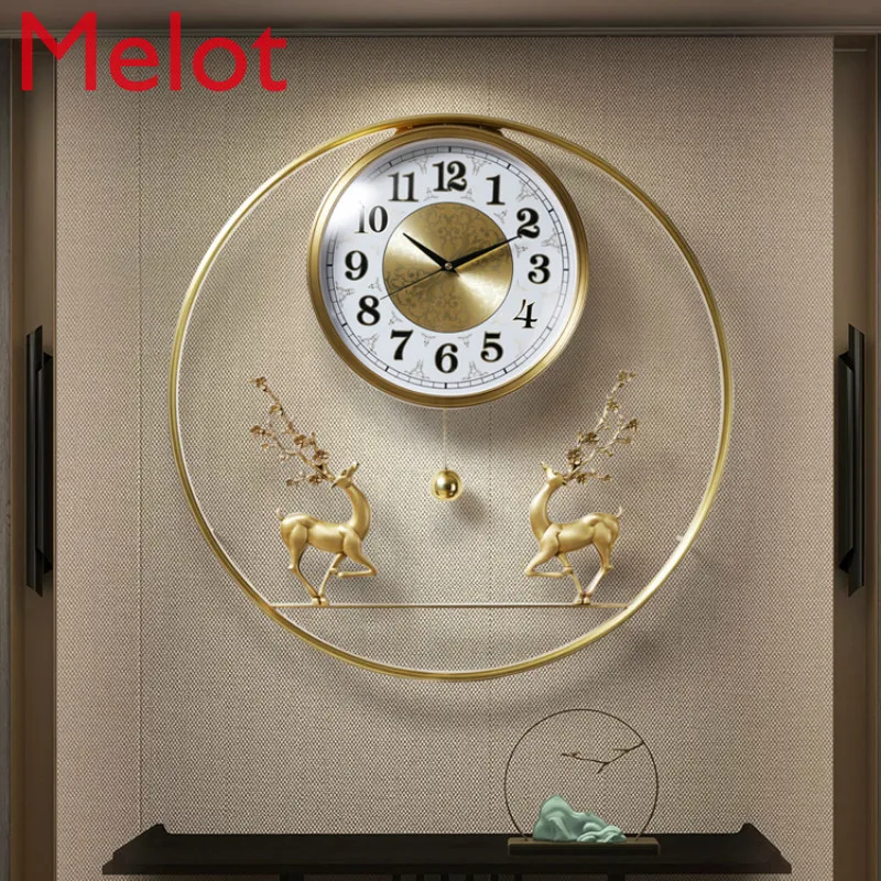 Kinijos Prabangus Sieninis Laikrodis Kinų Stiliaus Kambarį Gryno Vario Buitinių Šviesos Prabangus Laikrodis Kūrybinių Mados Laikrodis