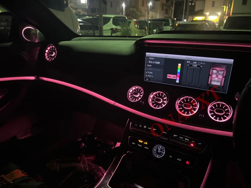 LED Aplinkos Žibintas 3D Sukasi Tweeter Garsiakalbių Atmosfera Šviesos 64 Spalvų Oro Angos Antgalis Mercedes Benz E-Klasė W213 W238 E300