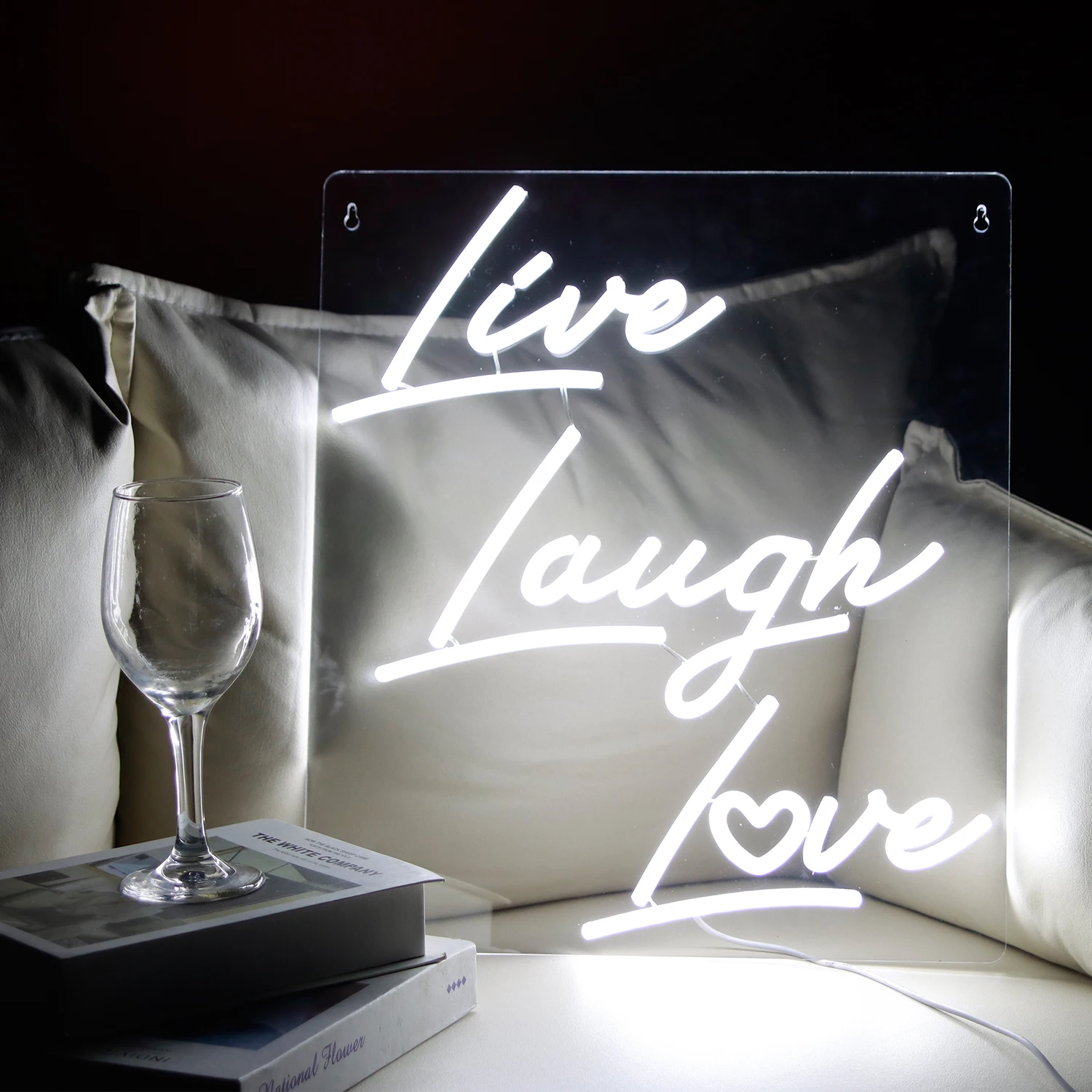 Live Laugh Love Neoninis Ženklas USB Powered už Sienų Dekoras, Neoninės Šviesos Ženklas Pritemdomi, Vestuvių, Neoninės Vestuvių Ženklas, Miegamojo Puošimas