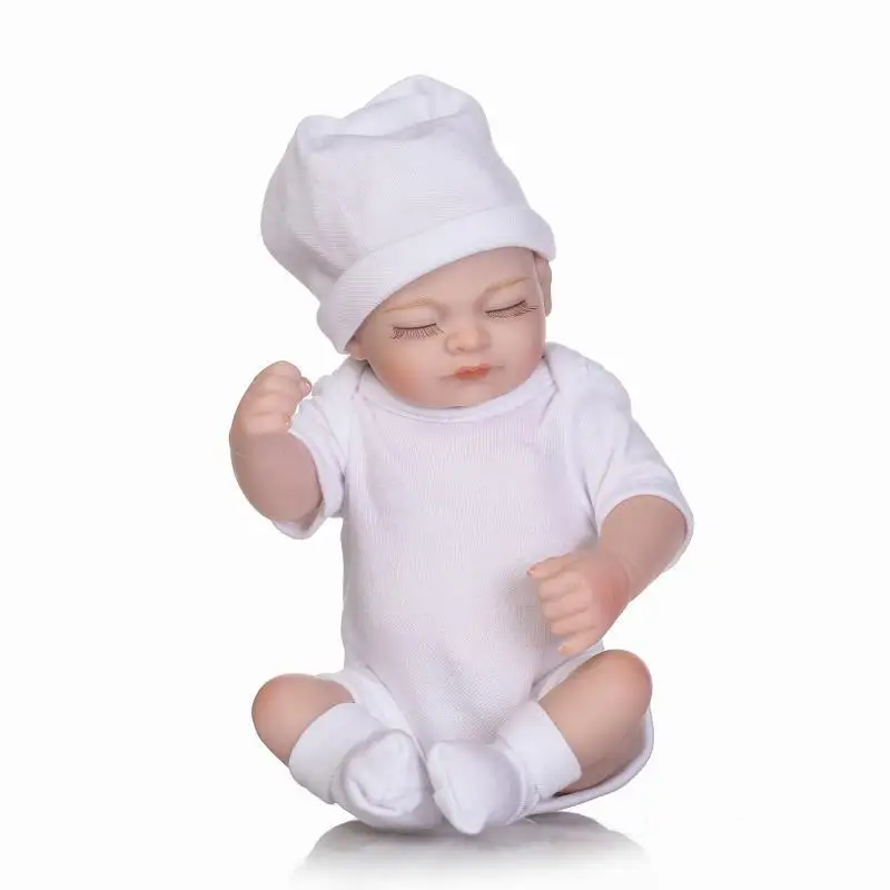 LĖLĖ Mini Reborn Baby Doll Tikroviška silikono Vonios žaislai mergaitėms Miego mergina lėlės naujai vaikams Kalėdų Dovana 10 colių