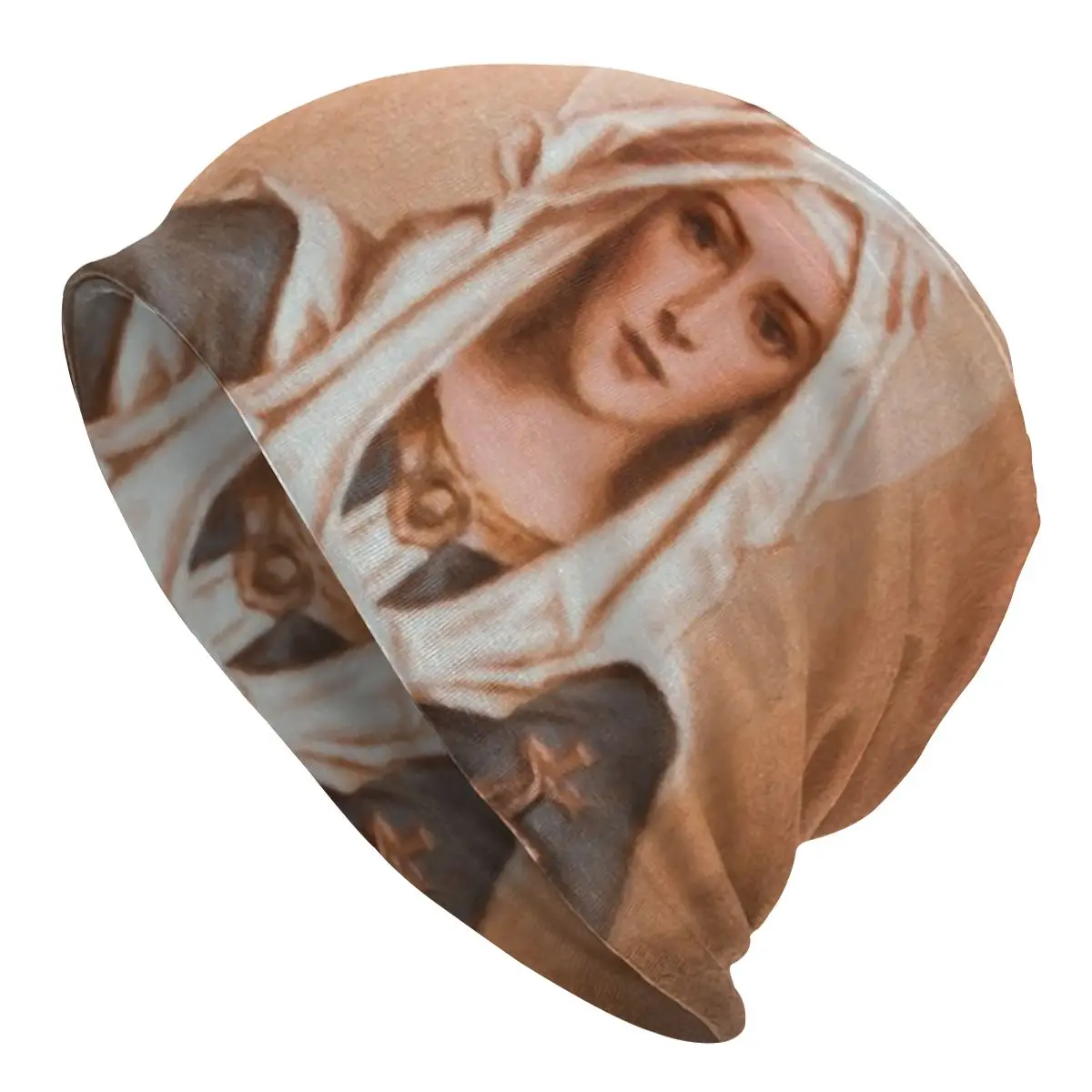 Mergelės Marijos Rožinio Skullies Beanies Kepurės Vyrai Moterys Unisex Vėsu, Žiemą Šilta Mezgimo Skrybėlę Suaugusiųjų Katalikų Krikščionių Variklio Dangčio Skrybėlės