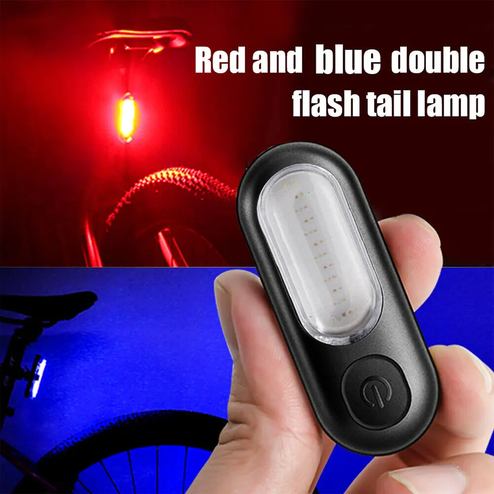 Mini Bike Šviesiai Raudona/Mėlyna Mirksinti Įspėjimo Lemputė USB Įkrovimo Dviračių užpakalinis žibintas Saugos Naktį Važiavimo Dviračiu Galinis Žibintas