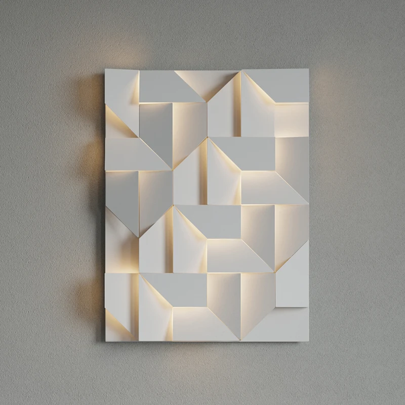 Modernios Geometrinės LED Sienų apšvietimo Dizaineris Villa Naktiniai Sienos Lempos Kūrybos Fonas Laiptinės Koridoriaus Sienos Sconce Apšvietimas