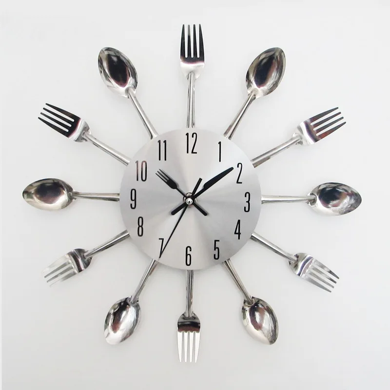 Naujas, Modernus Virtuvės Pigūs Sieninis Laikrodis Skiedra Peiliai Laikrodžiai Šaukštas Šakutė Kūrybos Sienų Lipdukai Mechanizmas Dizaino Namų Dekoro Horloge