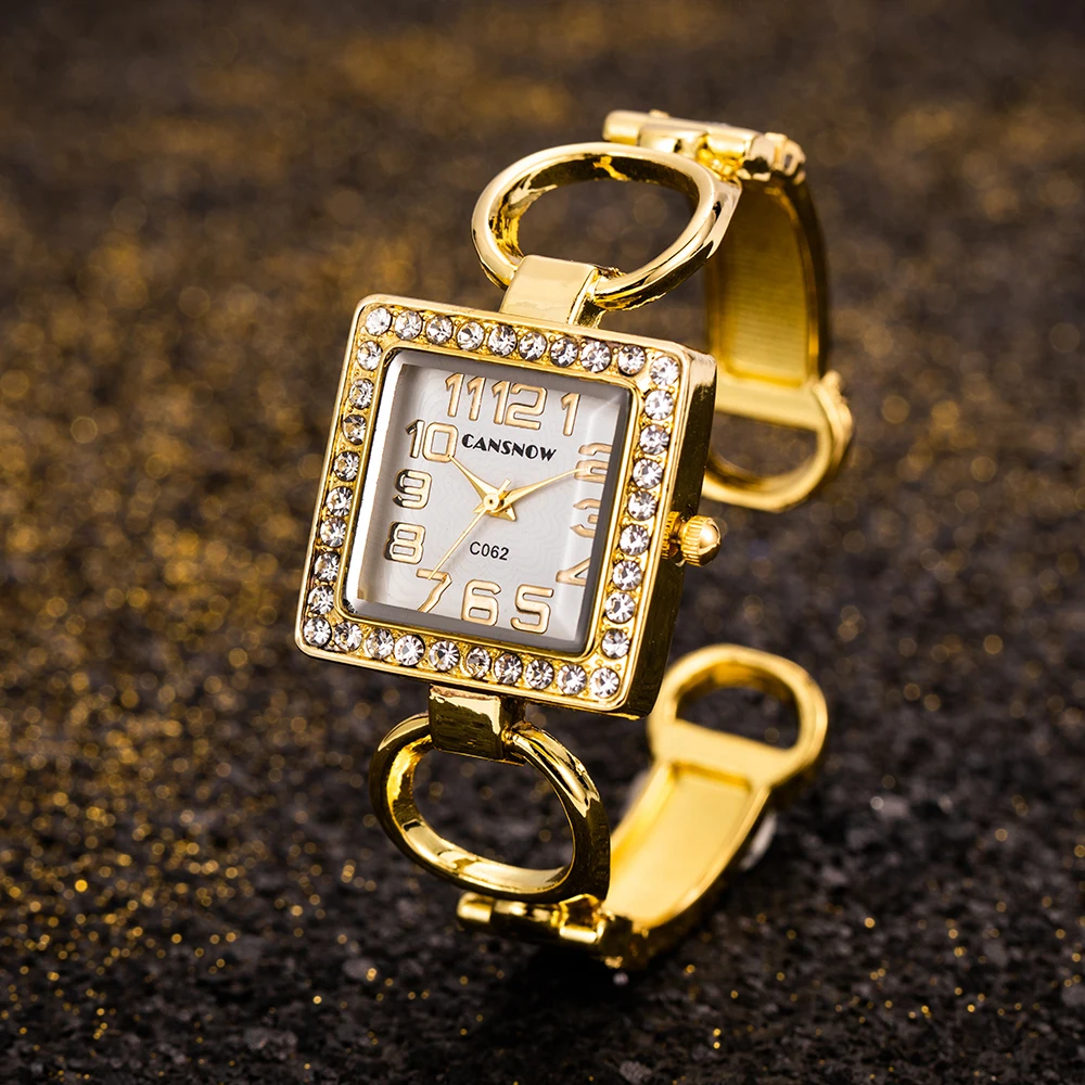 Naujas Prabangus Aukso Žiūrėti Moterų Kvarciniai Laikrodžiai, Nerūdijančio Plieno, Retro Diamond Ponios Mados Moterų Laikrodis Relojes Mujer