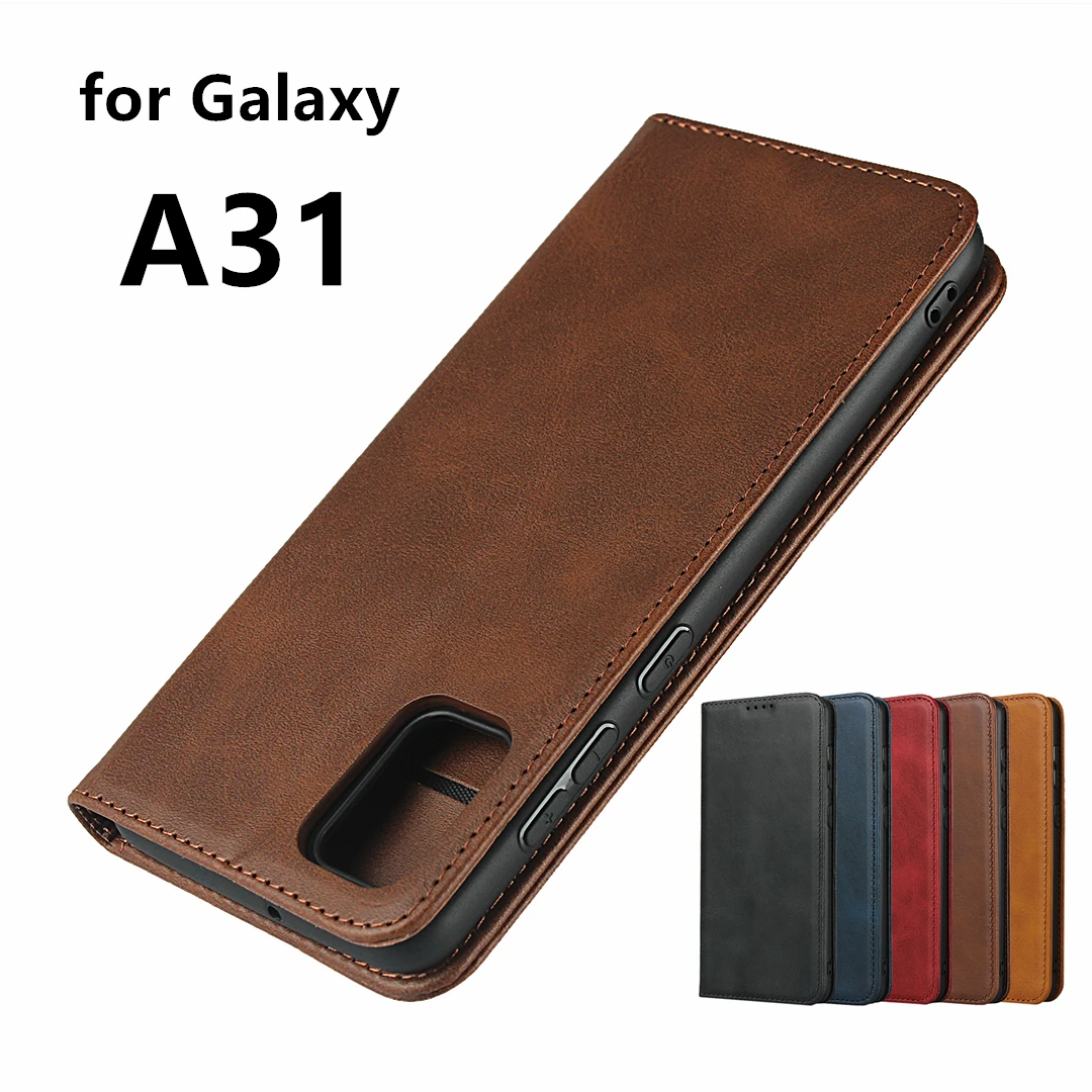 Odinis dėklas, Skirtas Samsung Galaxy A31 Apversti atveju, jei kortelės turėtojas Dėklas traukos Padengti Atveju Piniginės Atveju