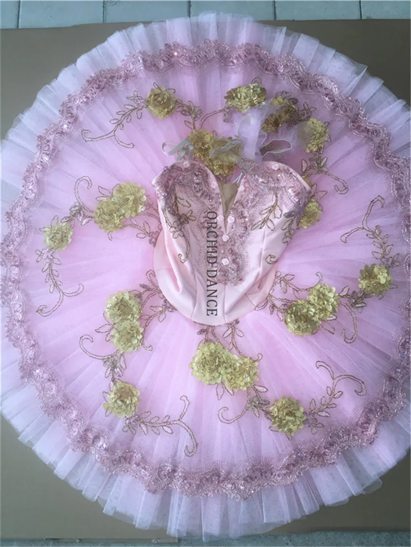 Profesinės Vaikų Mergaičių Vaikas Konkurencijos Veiksmingumo Dėvėti 12 Sluoksnių Pasirinktinis Dydis Rožinė Baleto Mdc Šokių