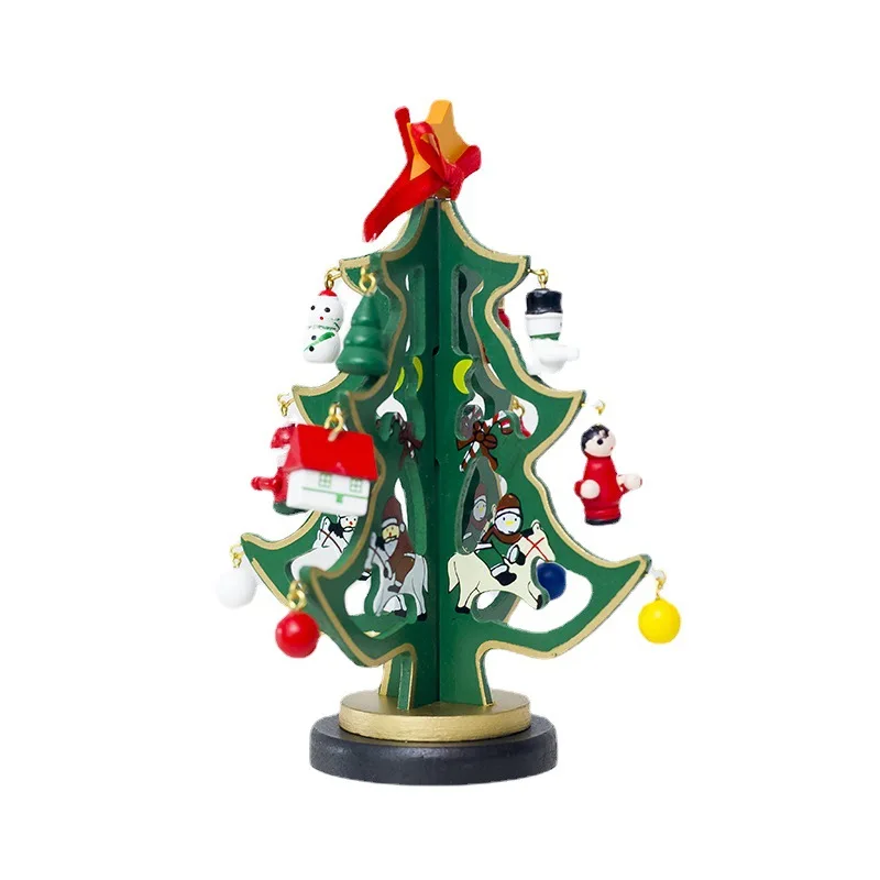 SIMMY Kalėdų Papuošalai Kalėdų Medinės Dažytos Lėlės Nedidelis Medis Lentelė Švytuoklės Vaikų Kalėdų Kūrybos Dovanos
