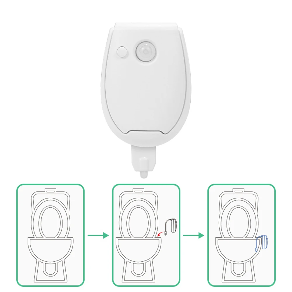 Spalva keičiasi tualetas šviesos diodų (led) kūrybos tualetas naktį šviesos tualete kabo smart žmogaus kūno indukcijos šviesos 2022 Kūrybiškumą