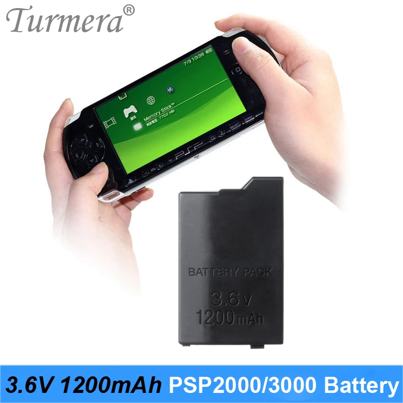 Turmera 1200mAh 3,6 V Ličio Li-ion daugkartinio Įkrovimo Baterija pakaitalas PSP-2000 PSP-3000 Serijos 3001 3004 3008 2004