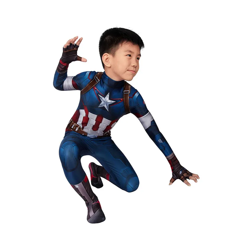 Vaikai Super Amžius Ultron Kapitonas Stevenas Rogers Jumpsuit Cosplay Kostiumas Vaikams Helovino Maskaradas Kietas Bodysuit