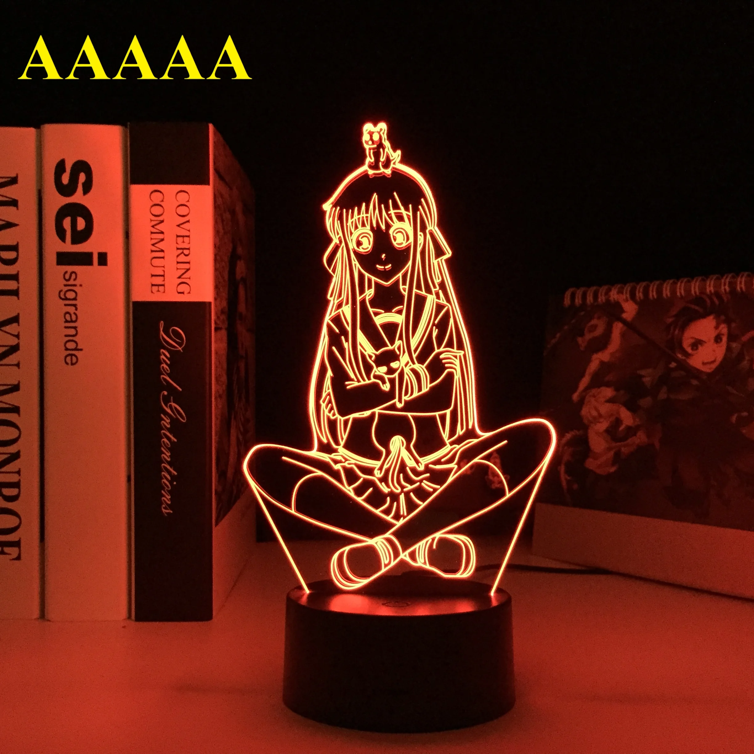 Vaisių Krepšelis Tohru Honda LED Šviesos Vaikams, Miegamojo Puošimas Gimtadienio Dovana Naktį Šviesos 3D Stalo Lempos Manga Anime Vaisių Krepšelio