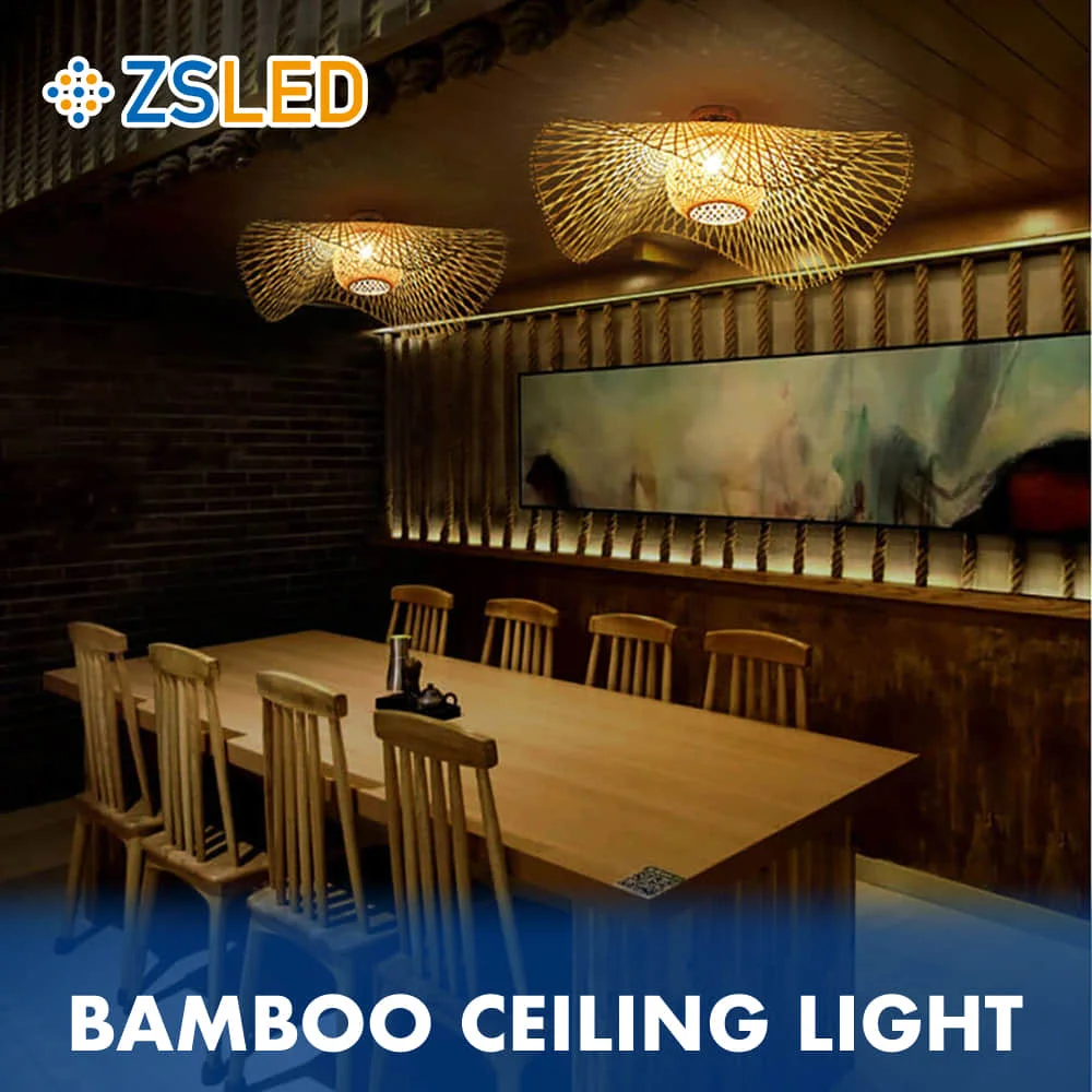 Šiuolaikinės Bambuko Lubų Šviesos Kinų Stiliaus Kabinti Padengti Žibintus, Gyvenamasis Kambarys, Valgomasis, Namų Deco Lempos