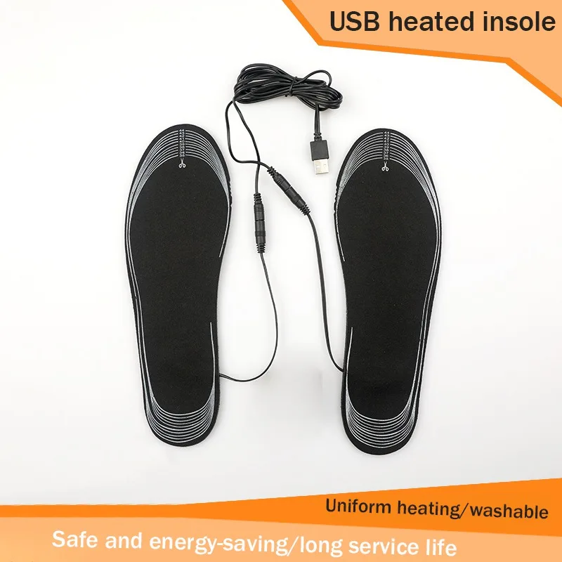 Žiemos Elektriniai Šildomi Vidpadžiai USB Šildymo Kojų Šilčiau šilti Batai Kojinių Padas Šildomi Vidpadžiai Sporto Slidinėjimas Visą Koją Karščiavimas
